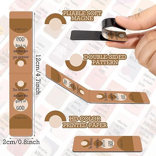 Miniatura 4 de 30 piezas de marcapáginas cristianos magnéticos, marcapáginas de versículos bíblicos, escritura religiosa, suministros para la iglesia inspiradores,