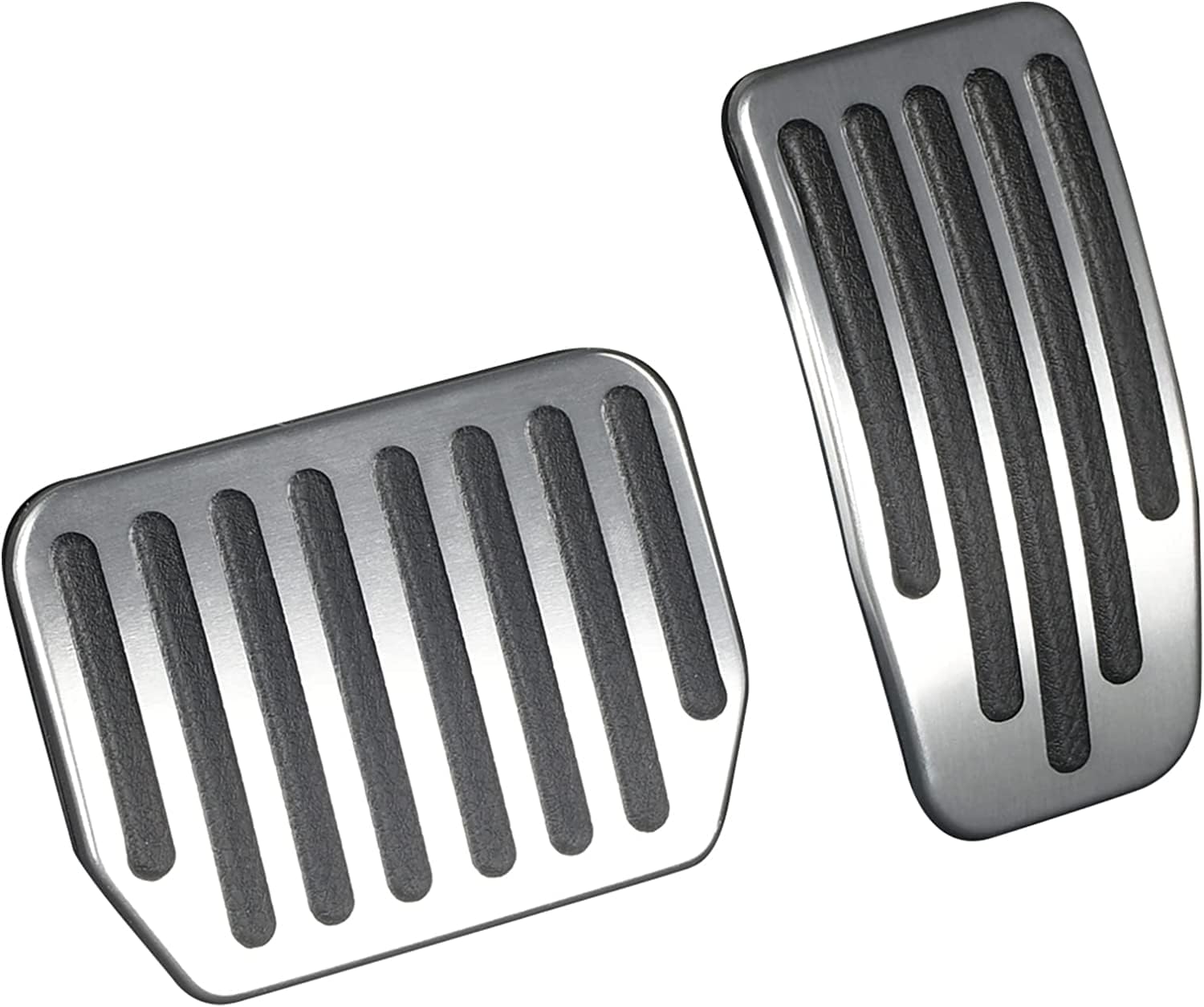 Foot Pedal Pads Set for Tesla Model 3 Model Y, Non-Slip Performance Aluminum Car Accessories Brake & Accelerator Pedal Covers for Model 3/Y (Silver)