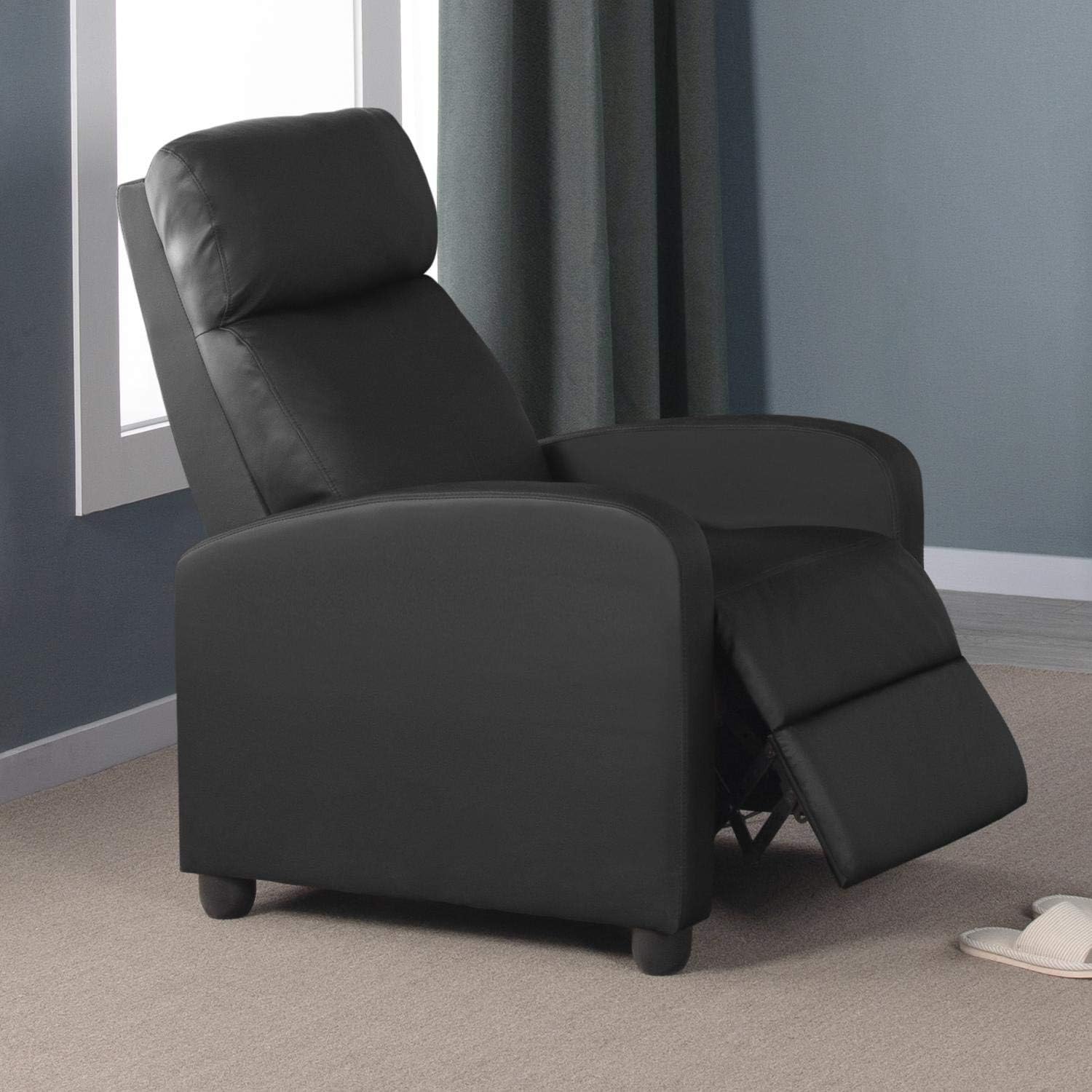 Yaheetech Recliner Armchair Single Padded Seat Pu Leather Sofa Yaheetech Recliner Armchair Single Padded Seat Pu Leather Sofa