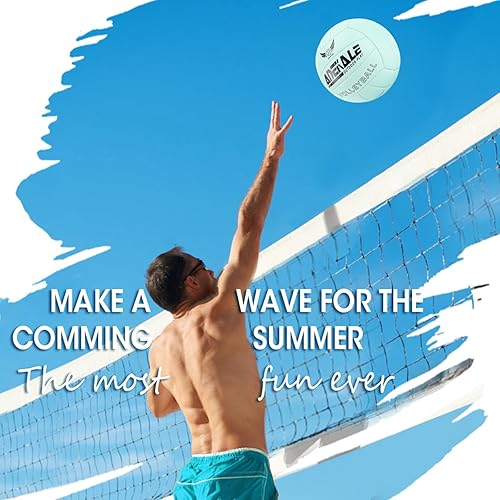 Miniatura 5 de adekale Soft Outddor Beach Volleyball Official Size 5 Indoor&Outdoor Play VolleyballTraining Equipment for Adults,Teenagers,Beginners with Pump and