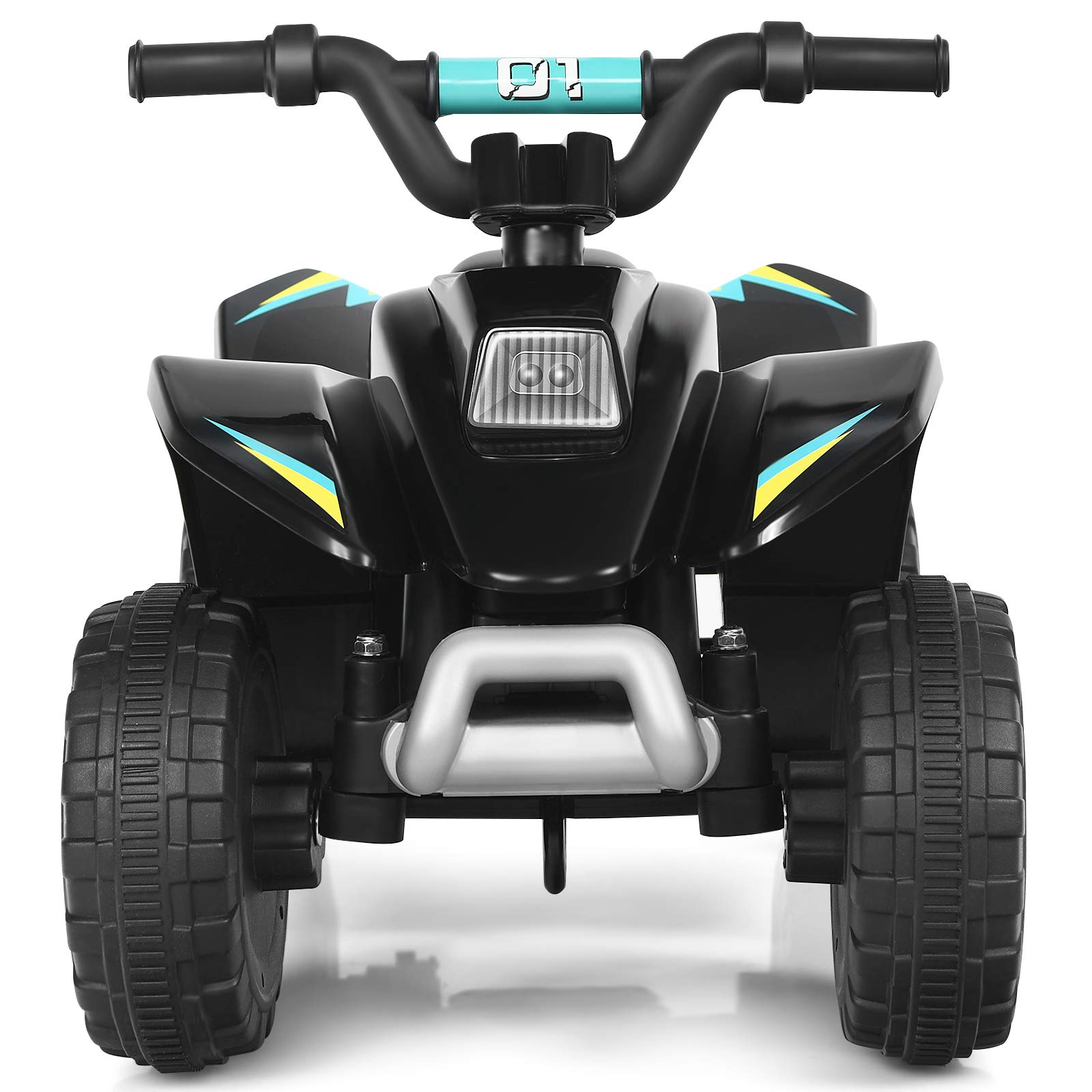 DREAMADE Quad Voiture Électrique pour Enfants, Mini Voiture Buggy Rechargeable avec Batterie 6V, Bouton Avant/Arrière, Poignée et Siège Ergonomiques, pour Enfant de Plus de 3 Ans (Noir)