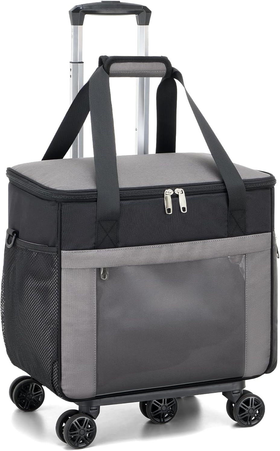 Rolling Teacher Tote Bag 5-Wheel Fits 15.6” Laptop for Crafter Nurse