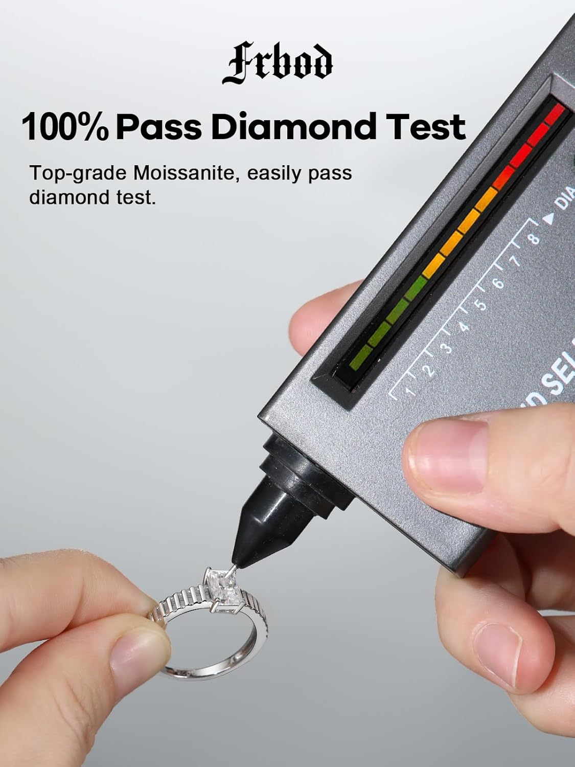 D Color VVS1 Clarity Moissanite Engagement Rings for Women, Solid 925 Sterling Silver with White Gold Plated 1 Carat Radiant Cut Ring, Valentines Wedding Anniversary Jewelry, Size 5-11 - Image 3