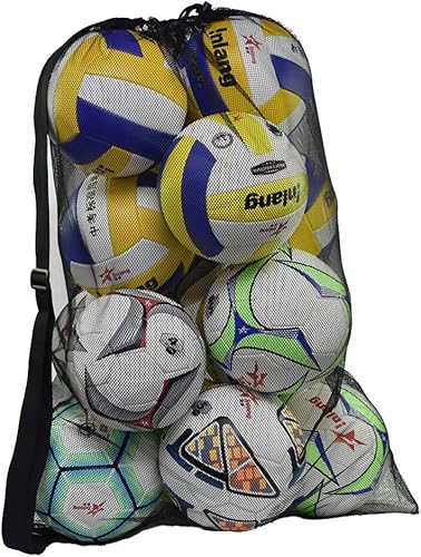 Bolsa de malla resistente, bolsa de almacenamiento de equipo deportivo con cordón para baloncesto, fútbol, deportes de playa y equipos de natación