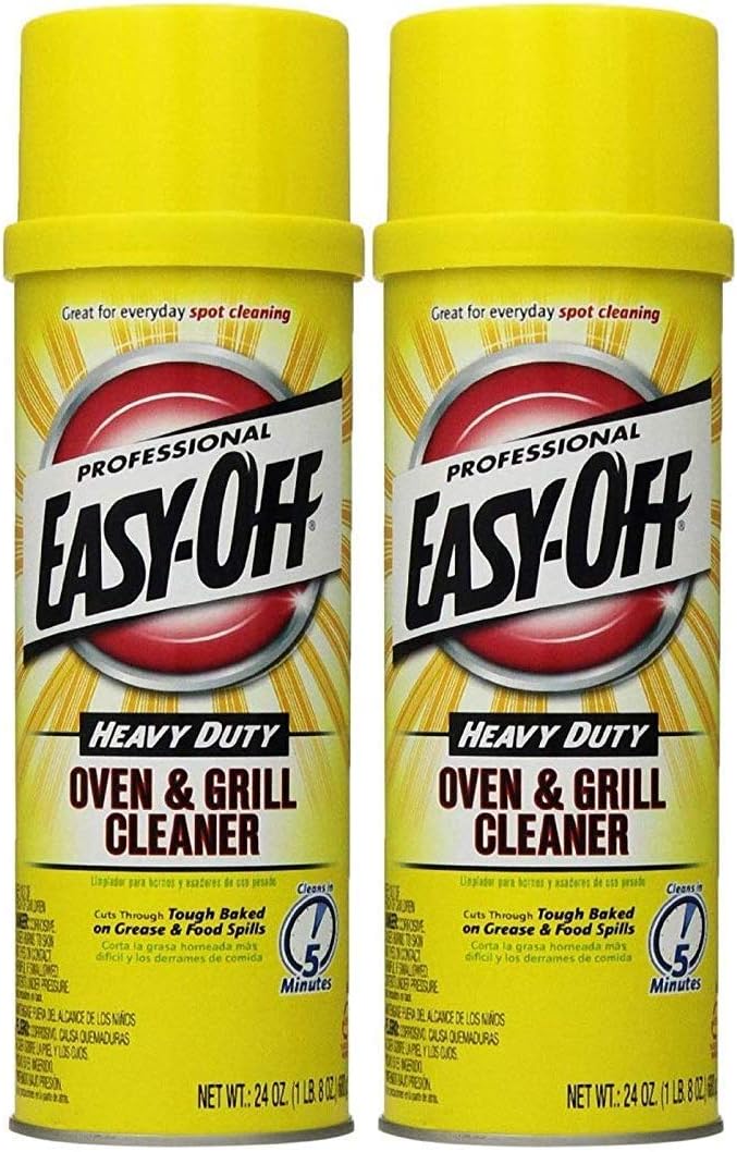 Easy Off Professional Oven & Grill Cleaner, 24 oz Can (2 Pack(24 oz))