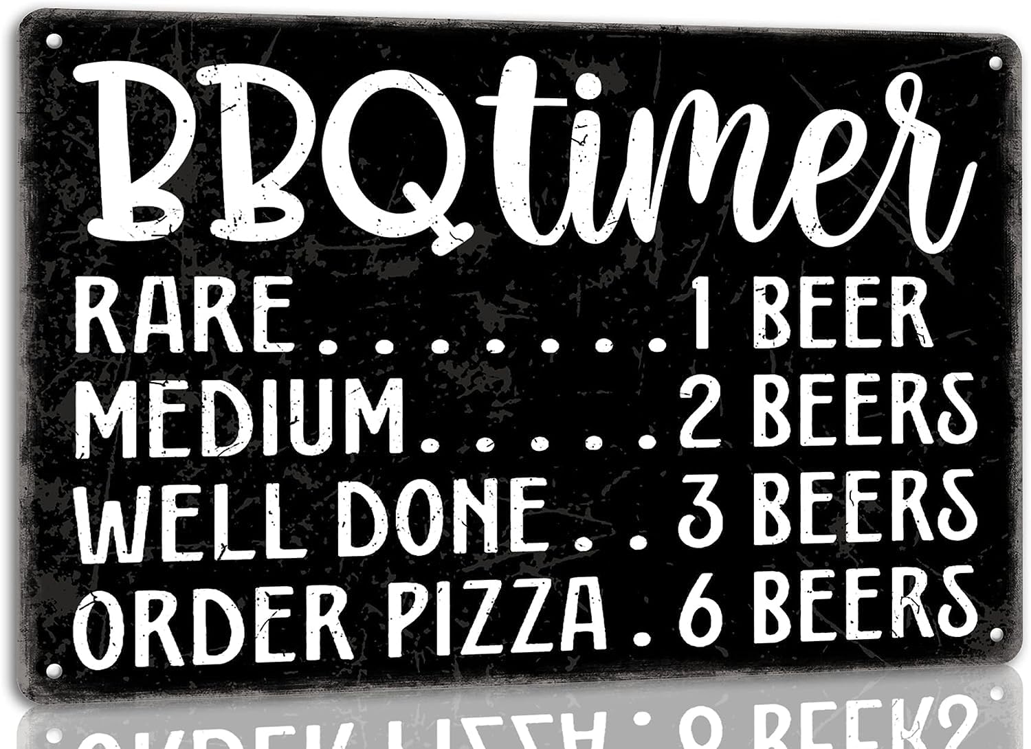 Yunking Sj 18 Funny Bbq Timer Metal Tin Sign Retro Bbq Signs For Home Kitchen Restaurant Bar Cafe Wall Decor Gifts 8X12 Inch
