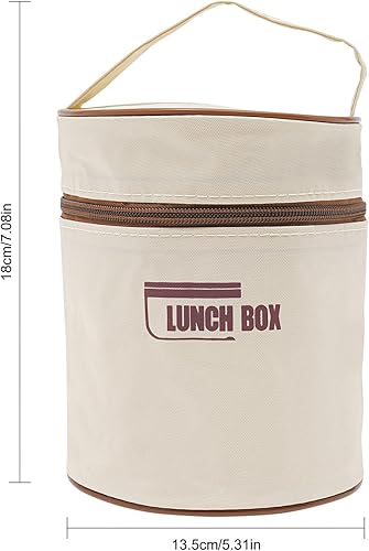 Miniatura 4 de Lonchera aislada, 2 recipientes portátiles de acero inoxidable 304 para adultos con bolsa aislante, contenedor de almuerzo apilable para el trabajo,