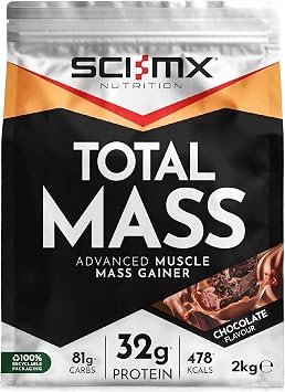 SCI-MX Total Mass   Mass Gainer Protein Powder   Chocolate Flavour   2Kg | SCI-MX Total Mass   Chocolate Flavour   Mass Gainer Protein Powder   High Calorie Support   Muscle Gain
