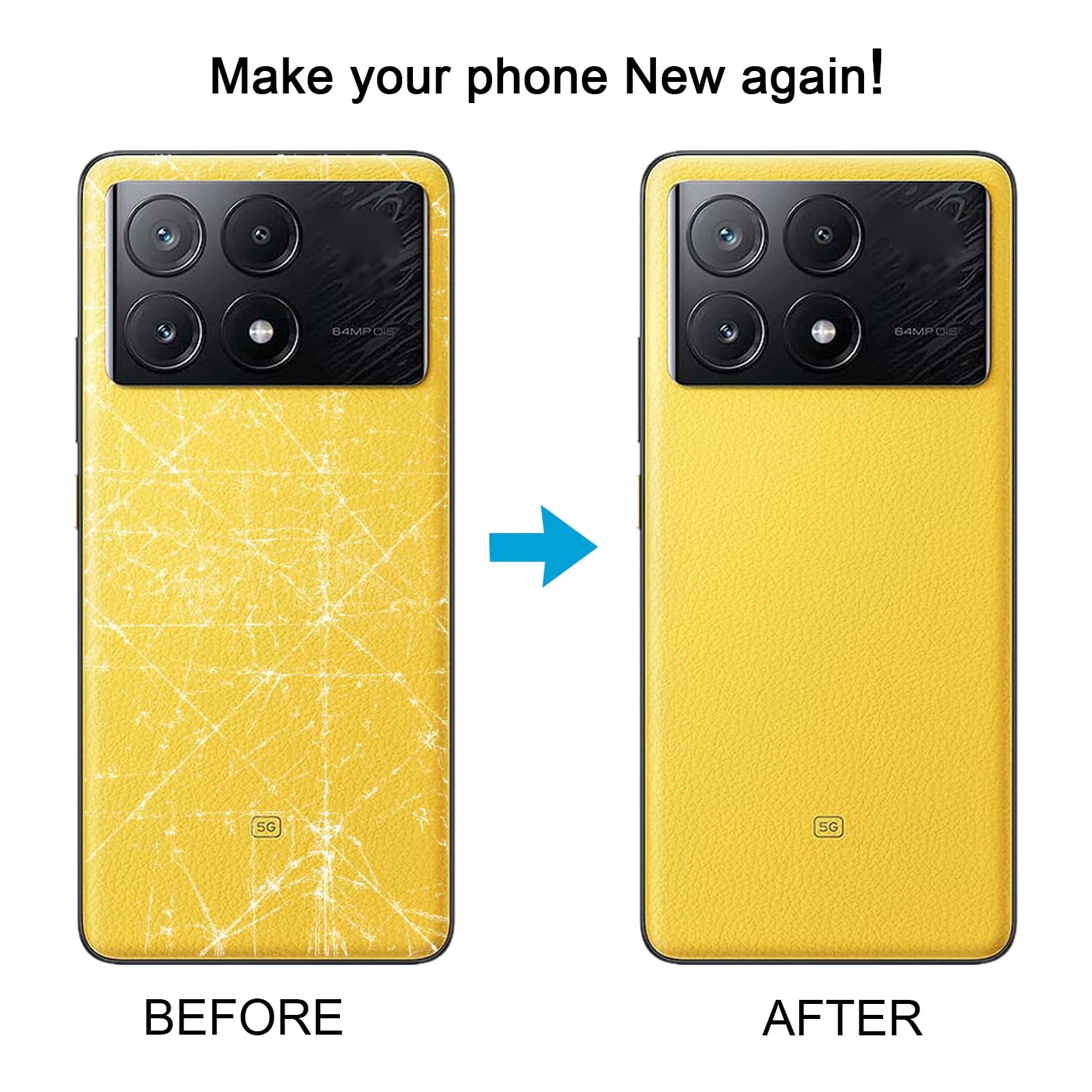 Amazon | 携帯電話修理部品 for Xiaomi Poco X6 Pro 5G用 裏表紙