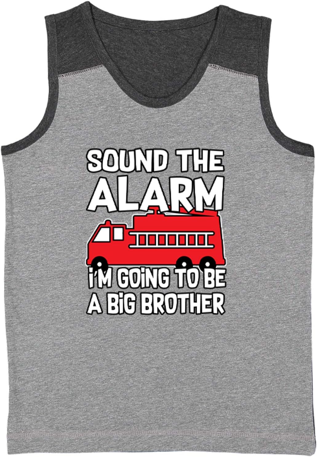 Sound The Siren - Big Brother Firetruck Youth Contrast Back Tank Top