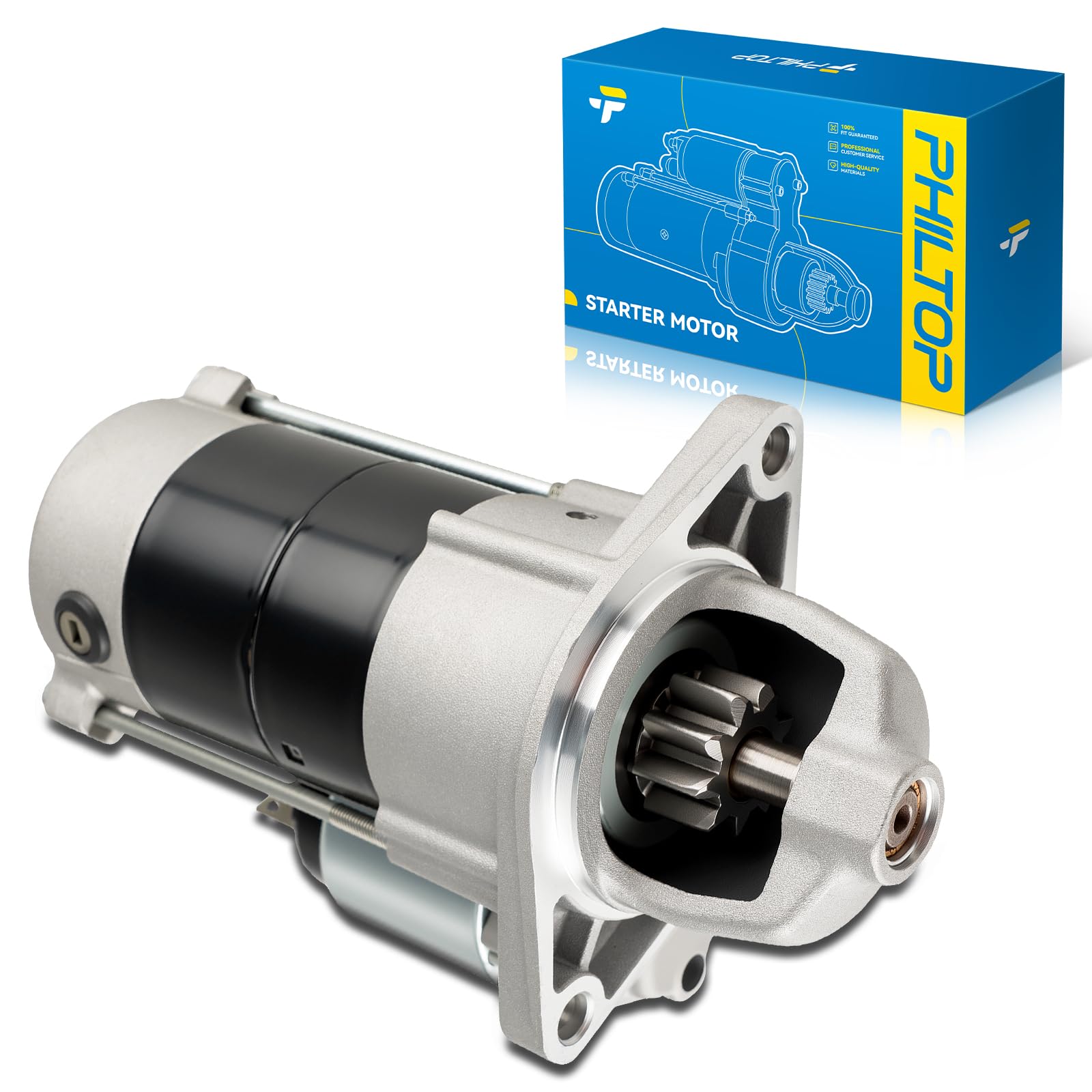 PHILTOP 18414N Starter Compatible with 96-05 KUBOTA Tractor Mower 67980-31150 228000-7091 Replacement New for 18414N,18414, 19791