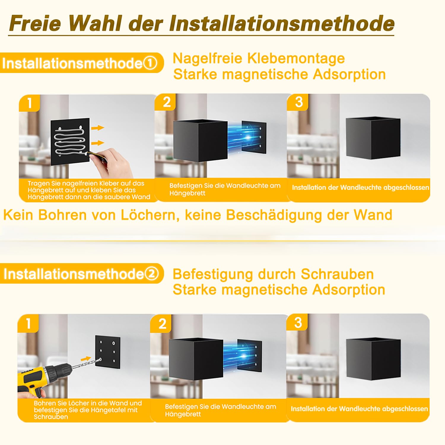 NIBSHOOM Akku Wandleuchte Innen Mit Bewegungsmelder,Einstellbare Strahlform | 3000K Warmweiß, 5200mAh Akku, USB-C Schnellladung, Stufenlos dimmbar, Memory Funktion, Hochwertiges Aluminium