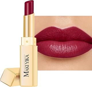 MAKI YIKA Dark Berry Moisturizing Lipstick MA049 Blush Berry - Hydrating Gloss for Dry Cracked Lips, Juicy Weightless Finish