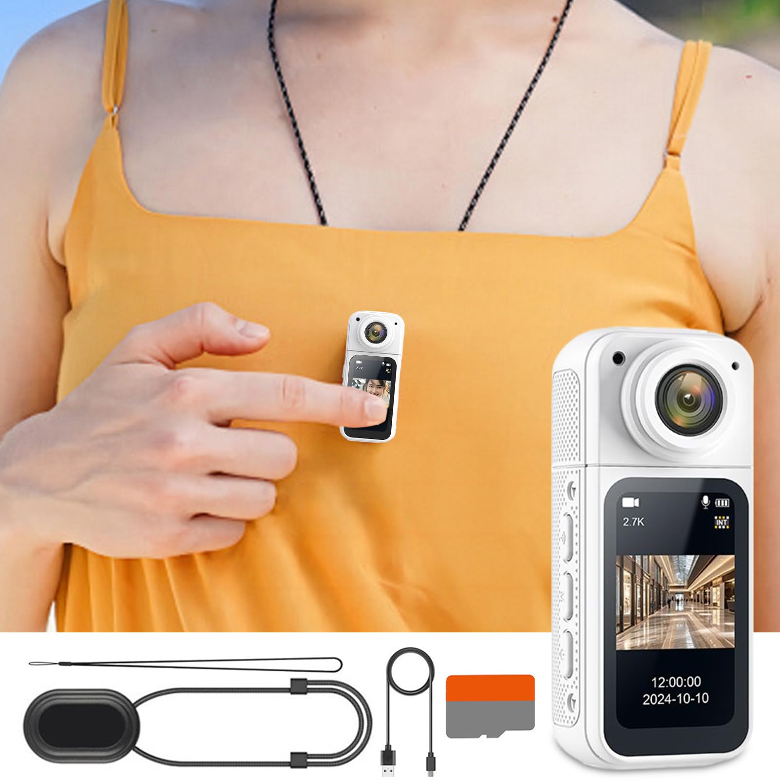 Generico Pov Camera Fotocamera Da Pollice Senza Mani Per Riprese Pov | Video e Foto Senzaman per Sport Vlog Familiare Viaggi Passeggiate con Animali Ciclismo Avventura