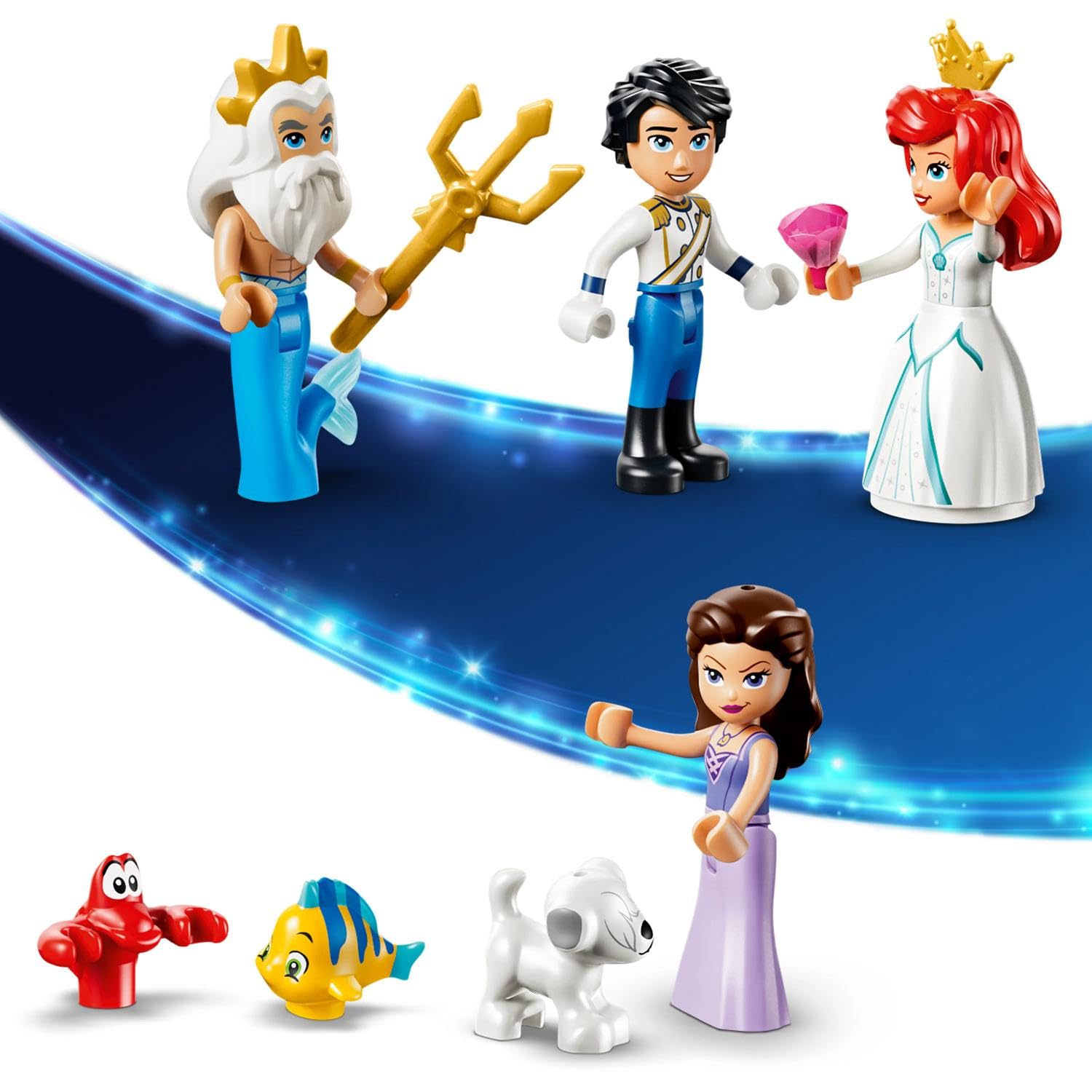 LEGO | Princesas Disney Barco de la Boda Real de Ariel – Juguete de La Sirenita con 7 Figuras Inc. Ariel y Sebastián – Decoración del Dormitorio – Regalo para Niñas de 6+ Años y Fans – 43299