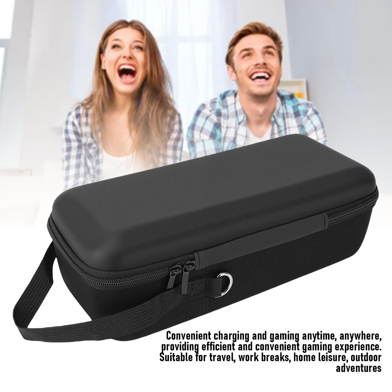 Funda de transporte para interruptor, carcasa rígida protectora de gran capacidad para accesorios de consola con soporte ajustable integrado