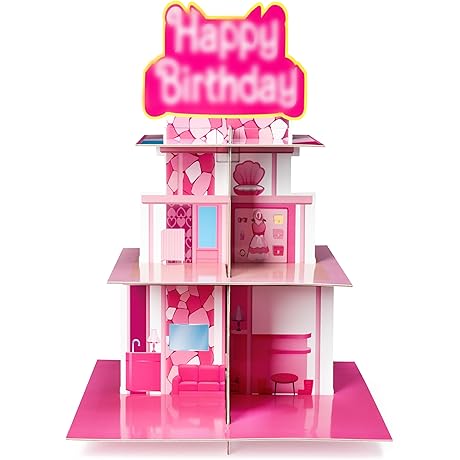 Pink Princess Birthday Barbie Cupcake Toppers