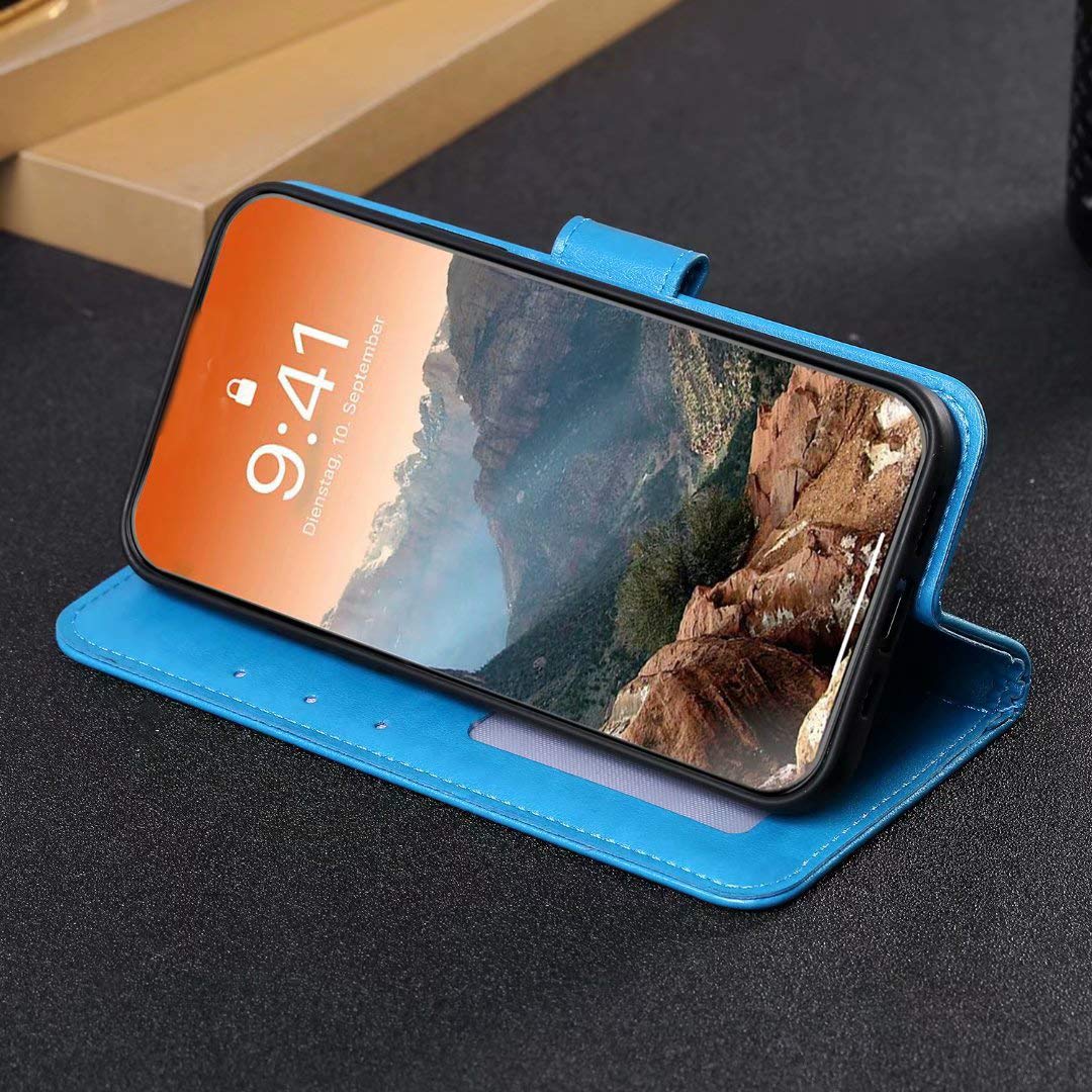 For Motorola Moto G15 Power 4G / Motorola Moto G15 4G Phone Cases Mandala Flower Leather Wallet Mobile Cover With Strap - Black - View #2