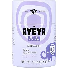 AYEYA Peace Baby Bath Soak Lavender and Shea Butter Calming Soak for Babies and Toddlers with Sensitive Skin | Vegan, Non-Toxic, Tear-Free, Eczema-Friendly, Bubble-Free Bath Soak