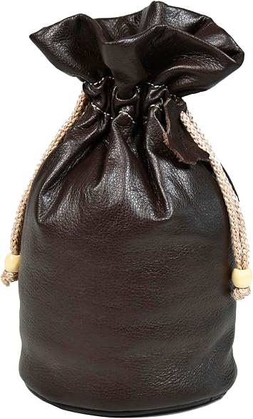 Genuine Leather Chess Pieces Storage Pouch for 3" to 4" King Chess Pieces