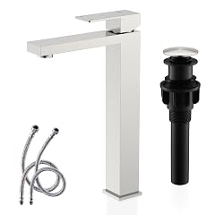 KENES Brushed Nickel Vessel Sink Facuet Single Handle Tall Bathroom Sink Faucet Vanity Bathroom Faucet Basin Mixer Tap