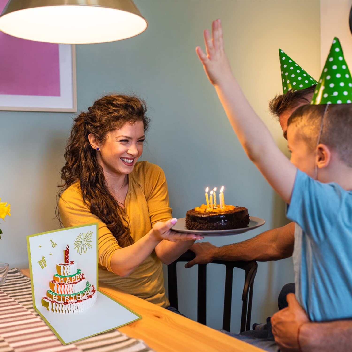 Biglietto di auguri pop-up con musica e luci - Divertente biglietto regalo 3D con canzone di buon compleanno per donne (fidanzata, nonna) e uomini (papà, nonno) - Italia