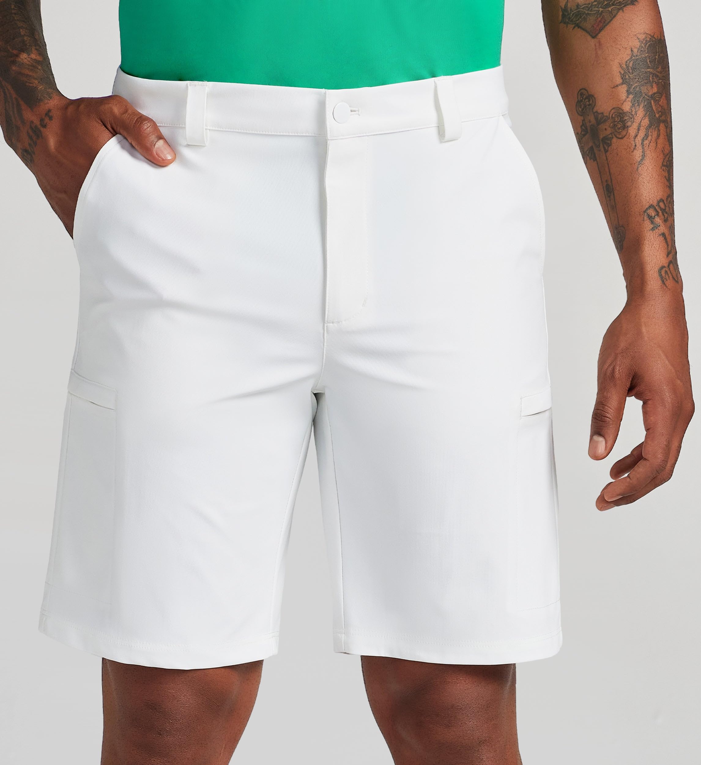 Willit Pantaloncini da golf da uomo, elasticizzati, ad asciugatura rapida, atletici, casual, con tasche, 17,8 cm, 22,9 cm, 27,9 cm