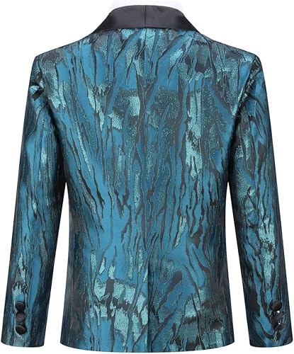 Miniatura 3 de SWOTGdoby Trajes de vestir para niños de 3 piezas, ajuste delgado, trajes de esmoquin para niños, chaqueta formal, chaqueta, pantalones, chaleco