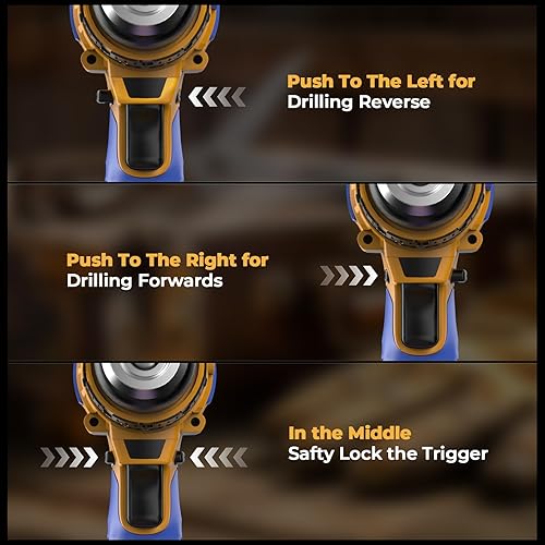 Miniatura 6 de Taladro de Martillo Inalámbrico Compatible con Batería Dewalt 20V Max (Sin Batería) Taladro Eléctrico con Motor Sin Escobillas, Mandíbula Metálica