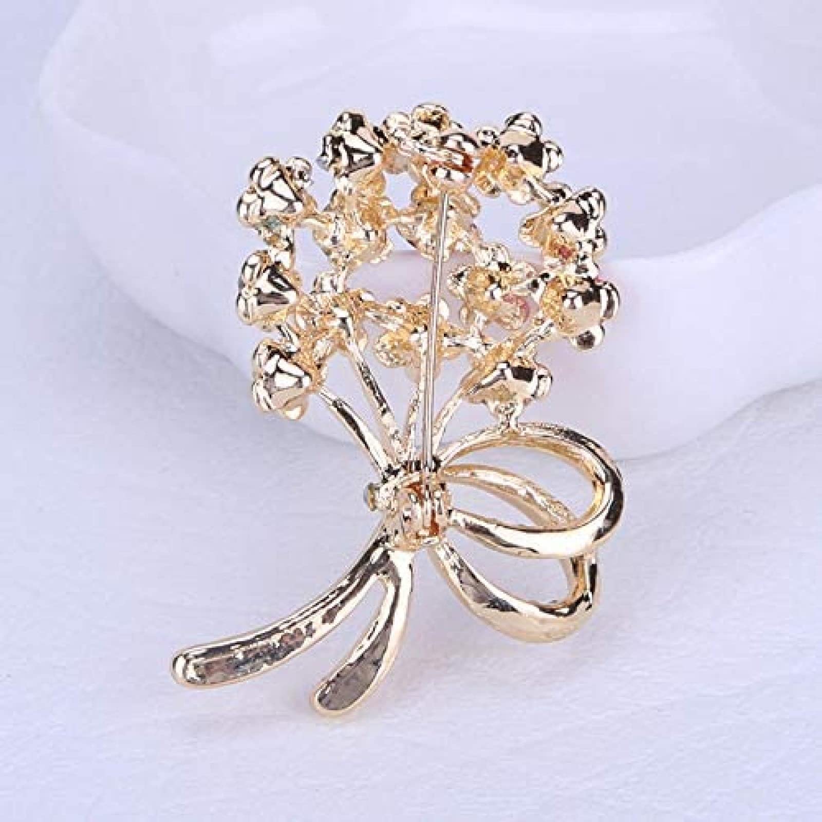 Pin Schal Clips Bunte Blume Pflanze Strass Brosche Schmuck Geschenk