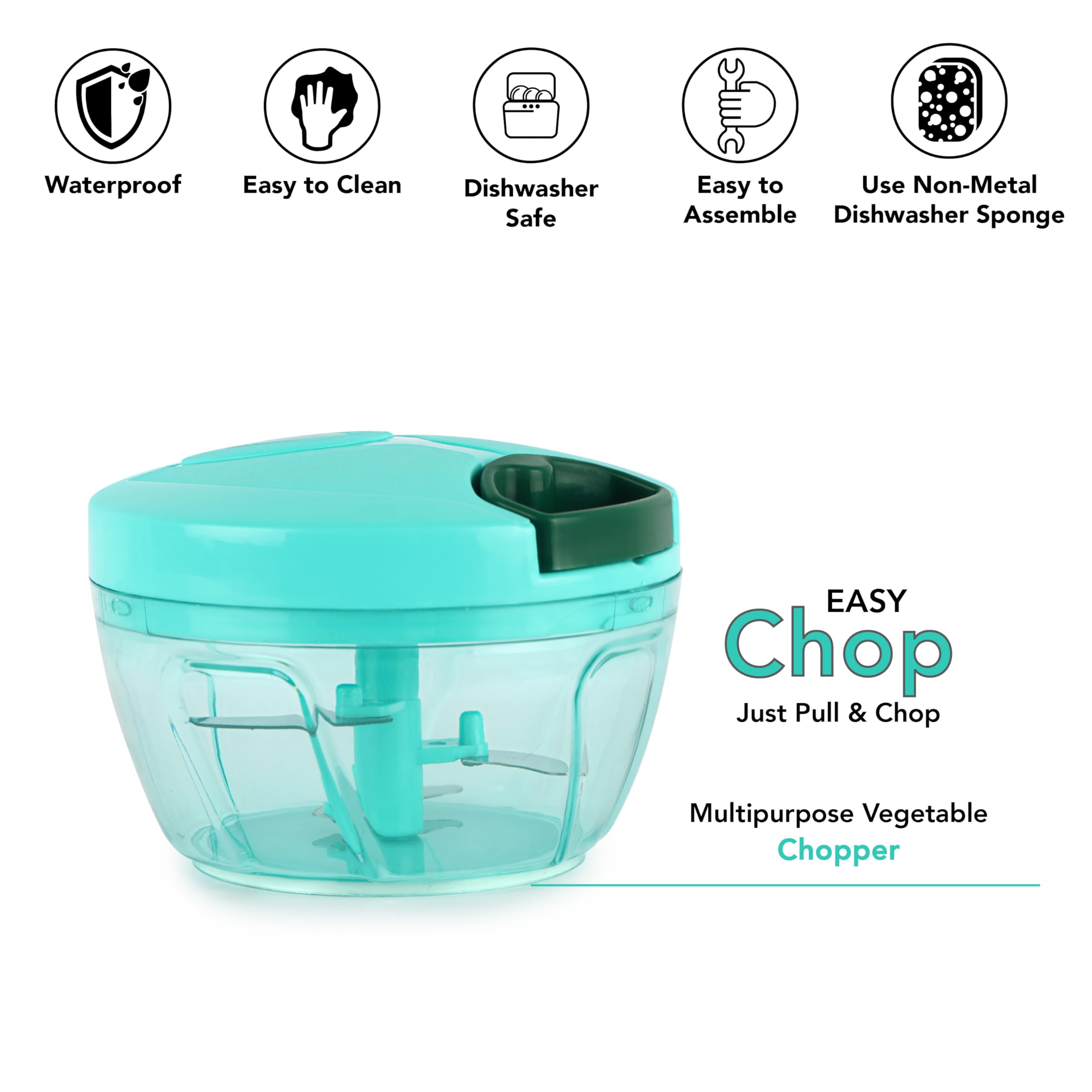 Cello Magic Hand Chopper - 3 Blades, Easy Prep -6