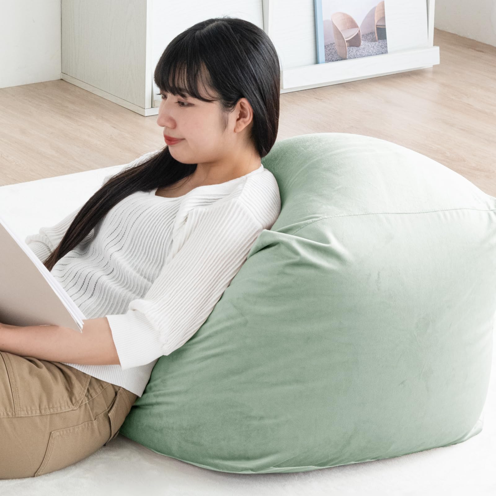 Amazon.co.jp: タンスのゲン ビーズクッション 日本製 60×60×36cm
