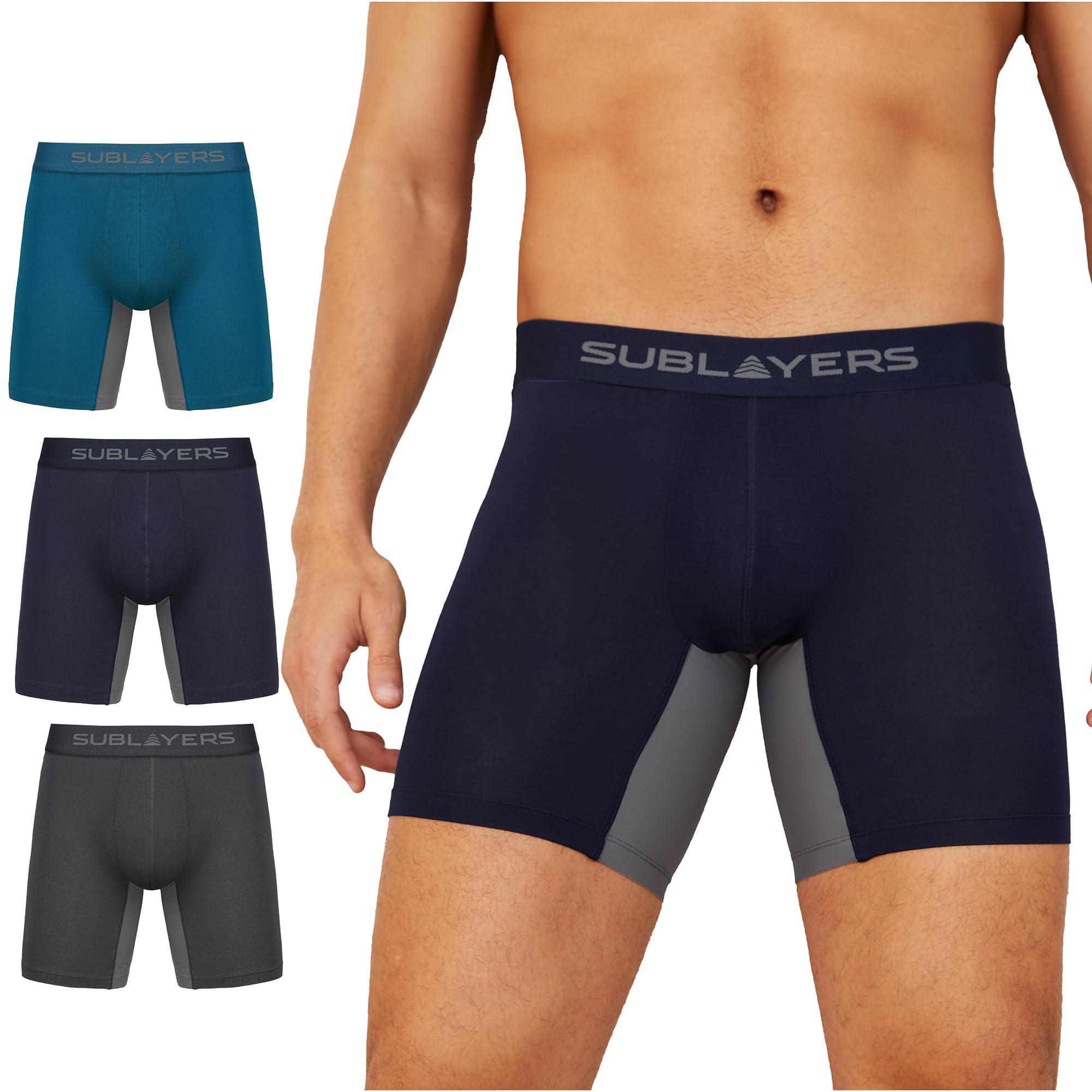 The Essentials Wardrobe 3PK Mens SL Premium Boxer - Bamboo - Assorted - Small
