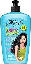 SKALA #Mais Cachos 3 in 1 Leave In Conditioner for All Types of Curly Hair, Vegan Leave In Hair Cream for Hydration Care, Curl Definition & Heat Protection, No Parabens or Silicones, 250 g
