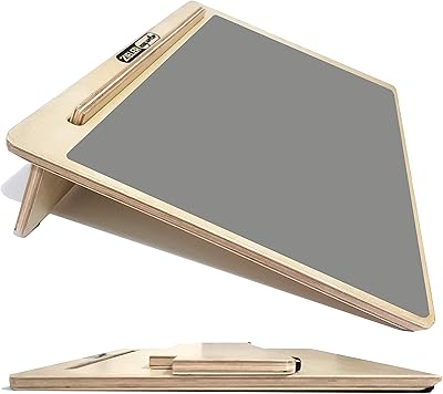 Zieler Ergonomic A3 Writing Slope with GRIP MAT for Better Writing Posture & Comfort Easywriter. Lacquered Wood with 20 Angle. Suitable for Children & Adults. Space Saving Design