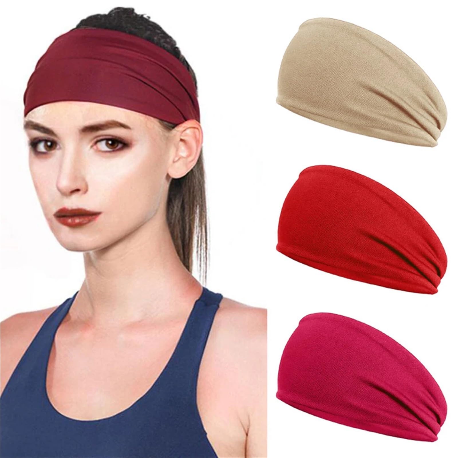Bandeau D'Hiver 6 pièces bandeau de Sport Fitness bandeau de sueur bandeau de cheveux Tennis Yoga absorber la sueur bandeau de basket-ball en cours d'exécution bandeau de sueur femmes hommes Pour La D