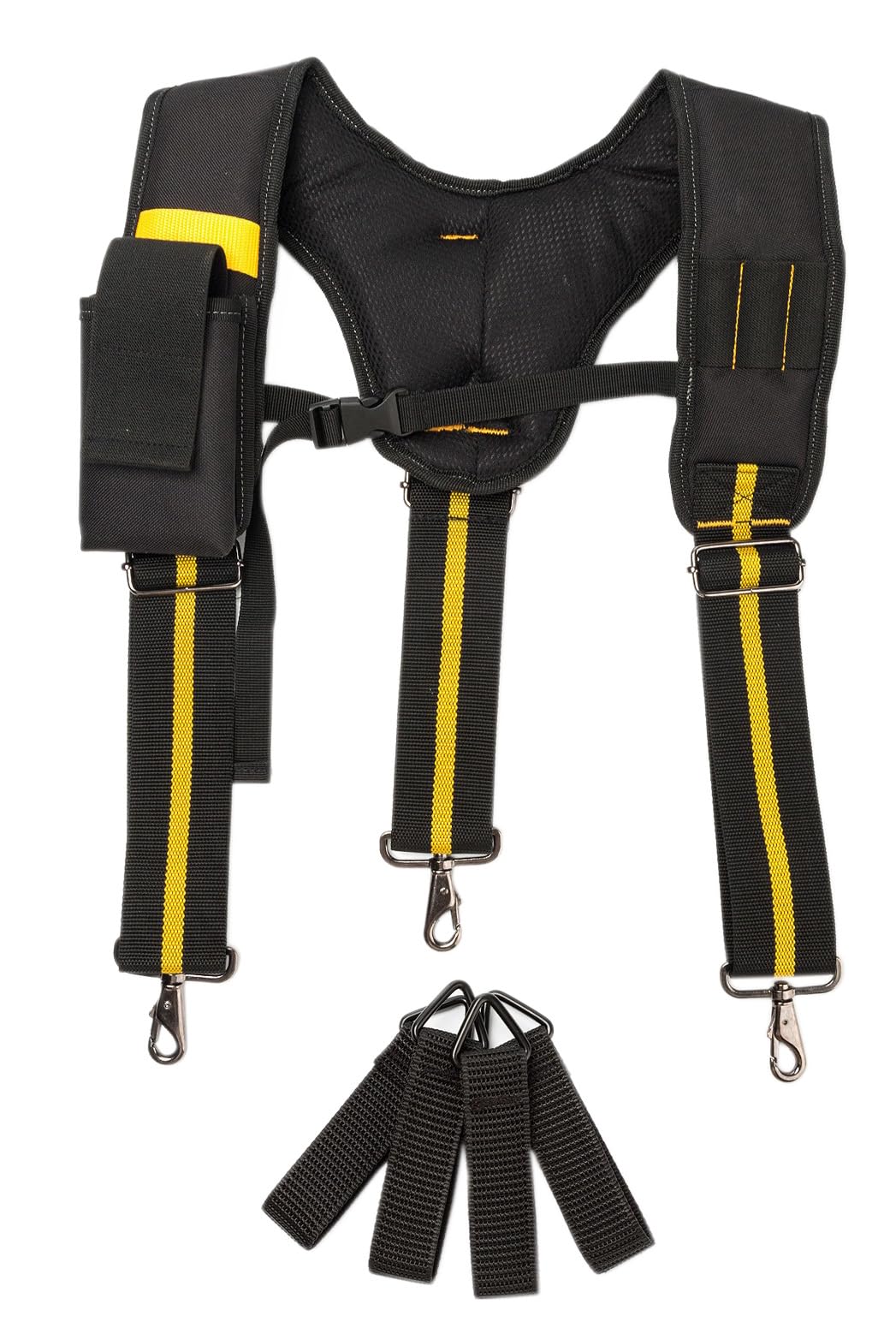 Cedrainy Heavy Duty Tool Belt Suspenders for Men 3 Point Padded Suspenders with Attachment Loops for Men