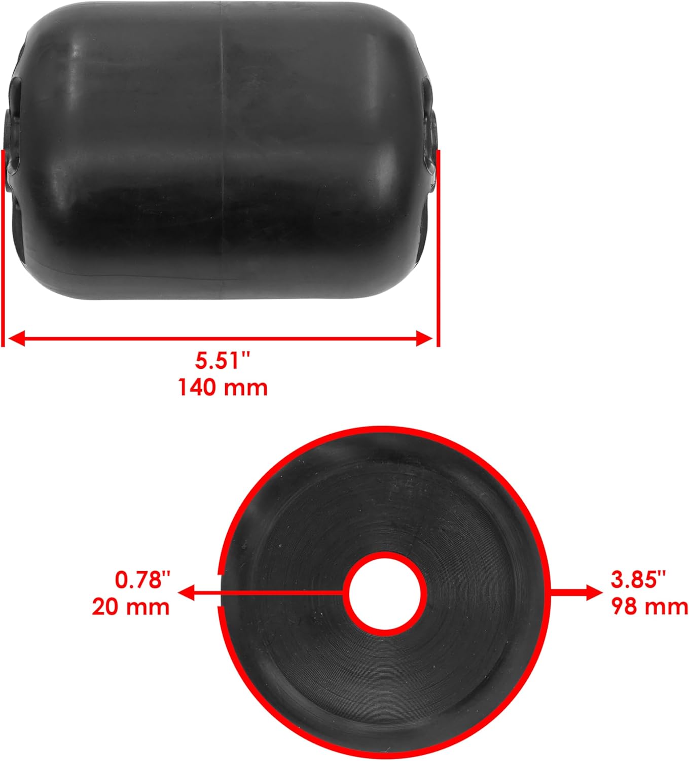 Caltric 48" 54" Deck Wheel Roller Compatible with Hustler Fastrak SDX/Trimstar/Raptor SDX