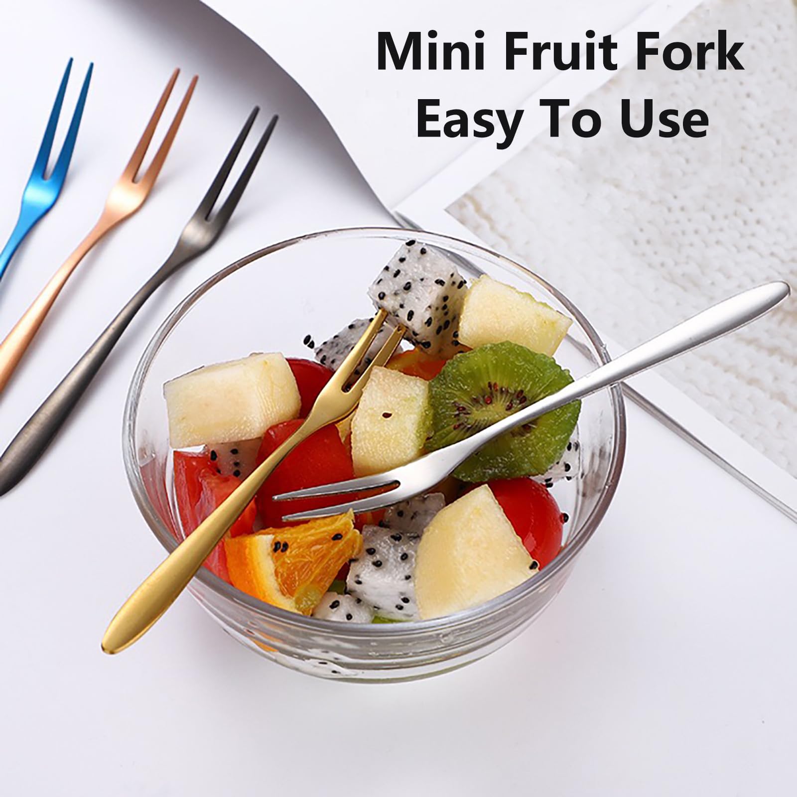 Cute Mini Dessert Forks - Mix Colors -4