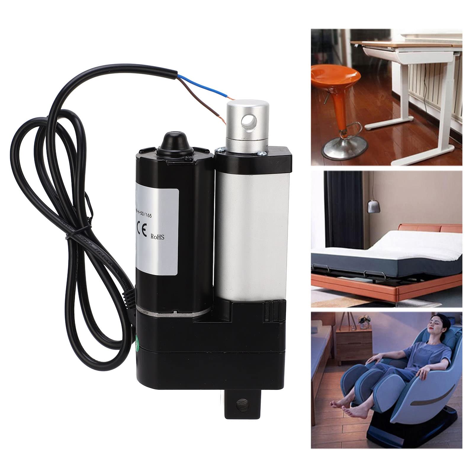 HUIOP Actuador Lineal 50mm Fuerza 3000N (24V)