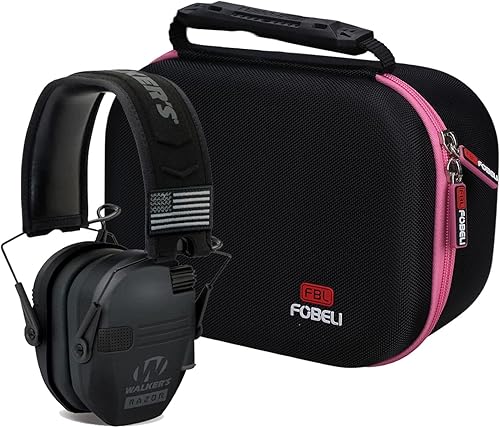 Miniatura 23 de FBLFOBELI Hard Case for Walker's Razor Slim/Howard Leight Shooting Ear Protection Electronic Shooting Muffs Earmuff Negro