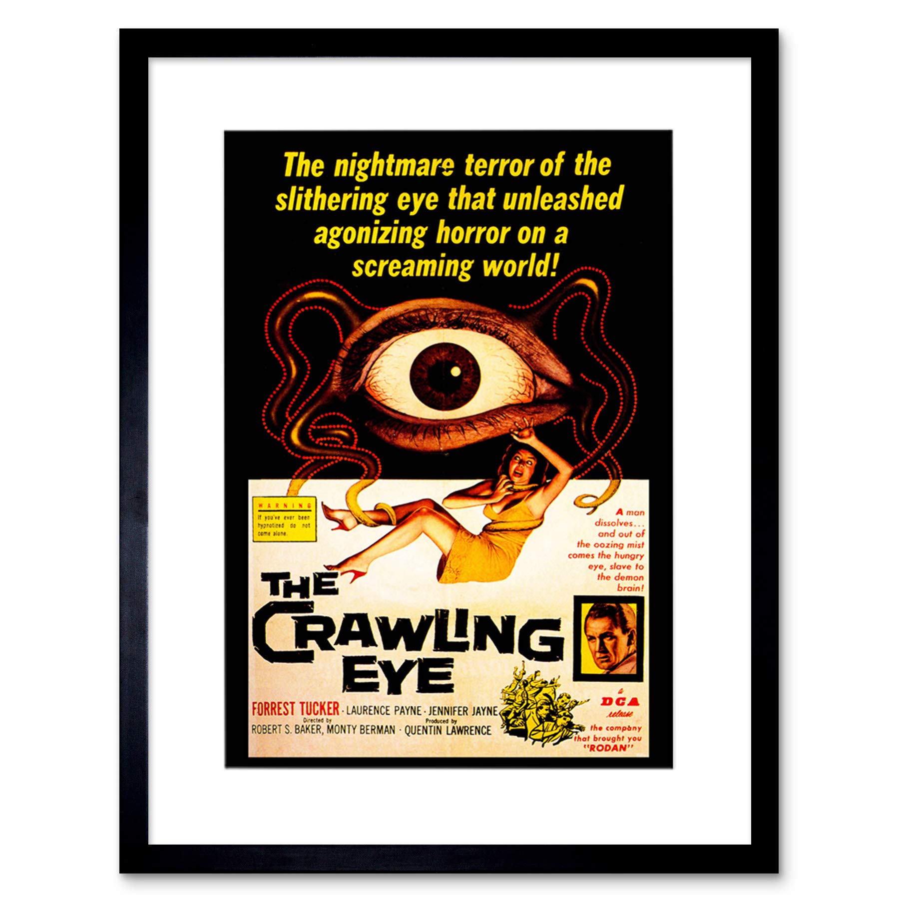 Wee Blue Coo Film Crawling Eye Trollenborg Terror Monster Sci Fi Horror Art Framed Wall Art Print