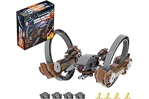Space Wars Building Blocks: Droid Hailfire Combat Vehicle with Action Figures
