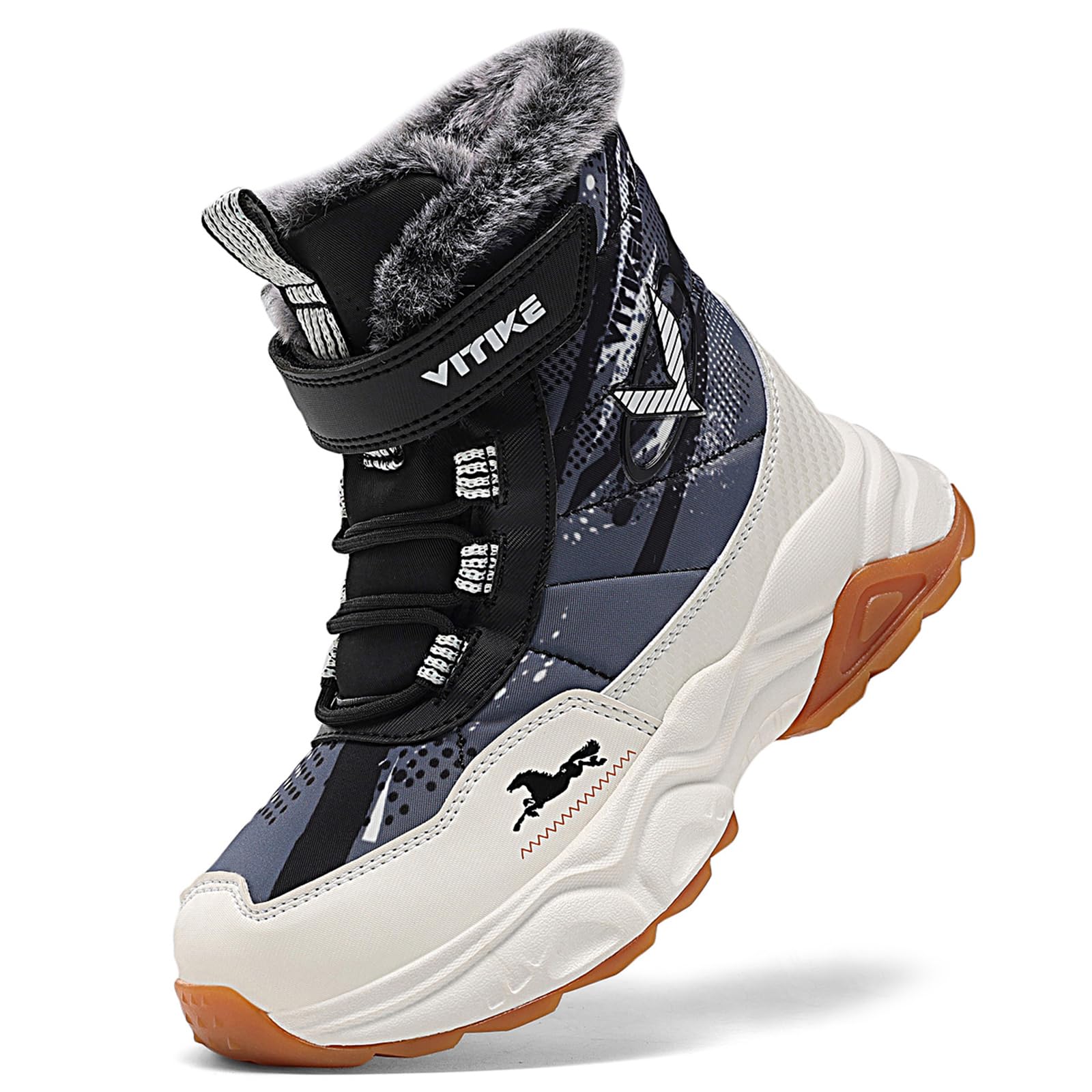 Chaussures d'hiver pour enfant, chaussures de randonnée, bottes de neige, doublure chaude pour fille, chaussures de trekking, chaussures d'hiver antidérapantes en coton moyen