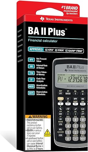 Miniatura 12 de Texas Instruments BA II Plus Financial Calculator, Black Medium