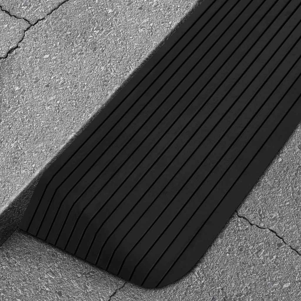 Rampy progowe, zestaw 2 sztuk, 110 x 41 x 5 cm, z pełnej gumy – antypoślizgowe rampy najazdowe do wózków inwalidzkich, chodzików i pojazdów do 5 ton