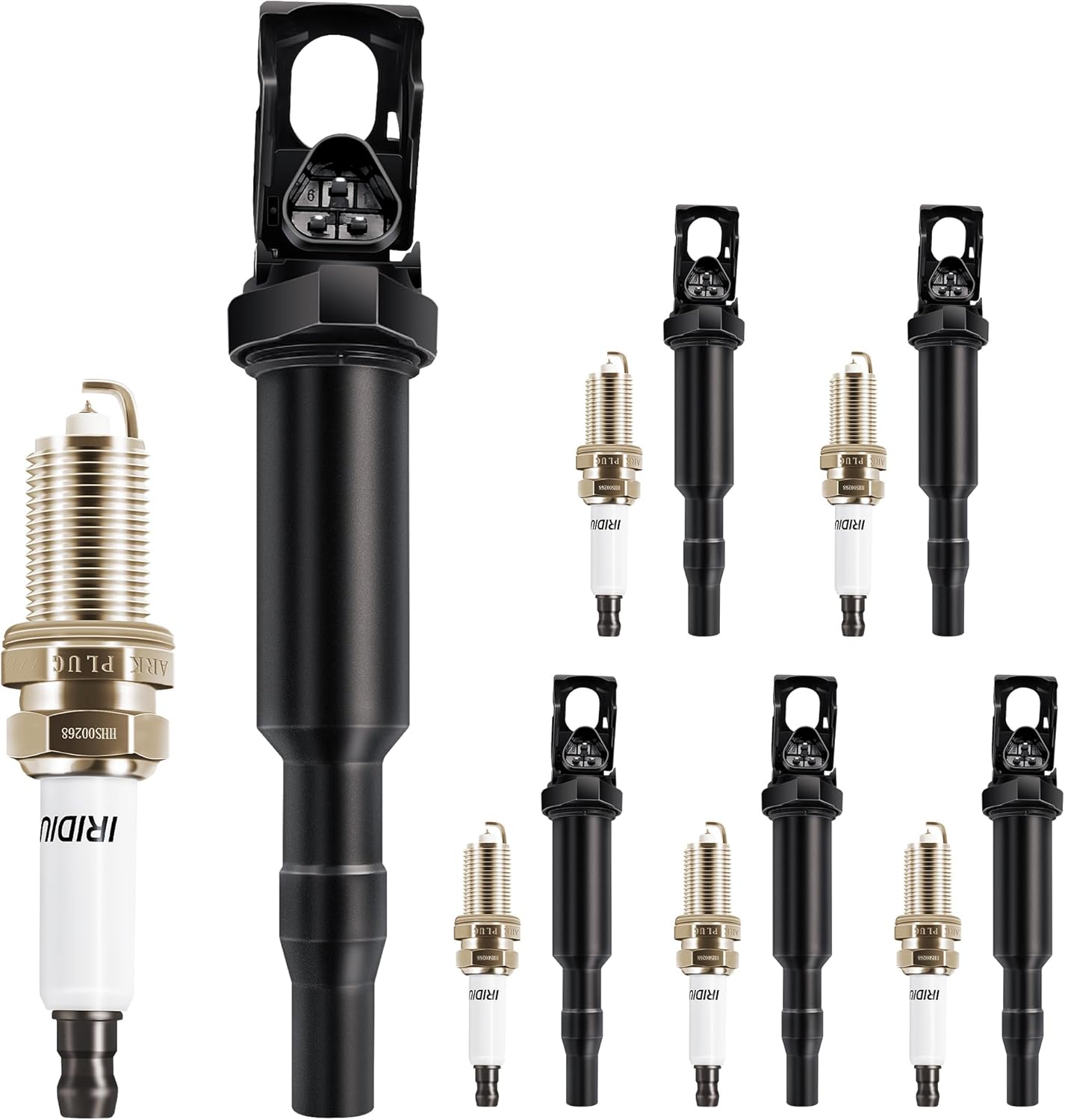 Set of 6 UF592 Ignition Coil Packs and Iridium Spark Plugs Kit Compatible with BMW 328i 330i X3 X5 528i 530i 325i 325xi 525i 2006 2007 2008 2009 2010 2011 2012 0221504470 FR7NPP332
