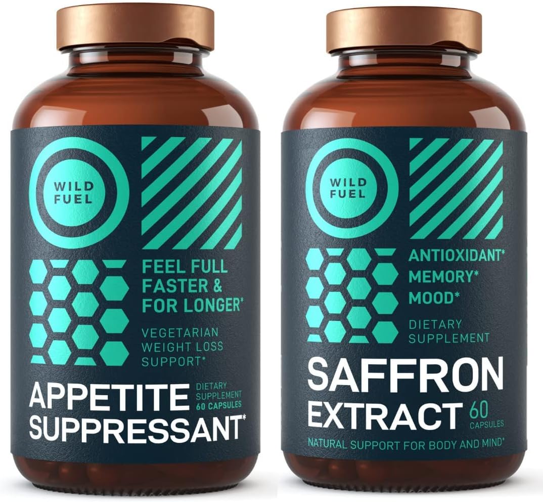 WILD FUEL Appetite Suppressant and Saffron Extract Capsules Bundle : Health & Household