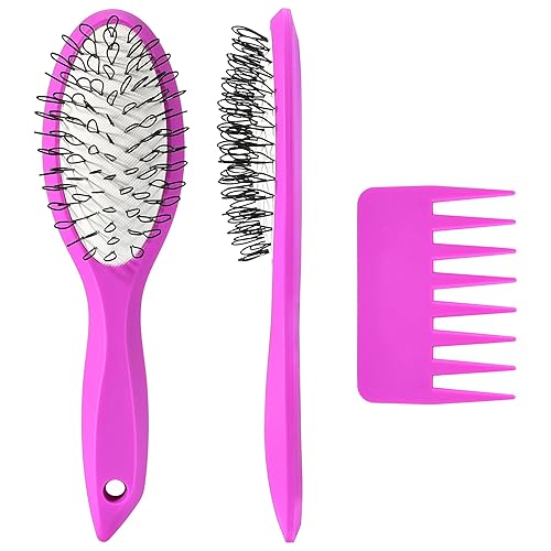 Wig Brush Comb Set, Premium Matte Grip-2pcs Professional Extension Brush
