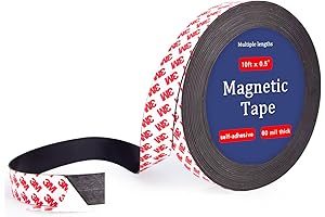 0.06" Thick Magnetic Rolls for Craft Projects, Durable & Adhesive